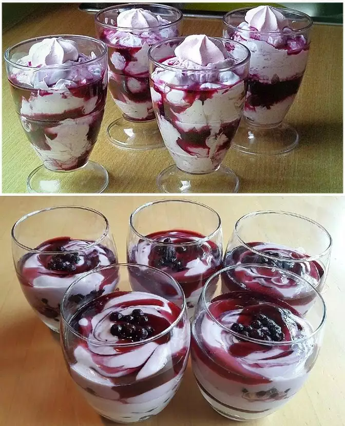 Leckere heidelbeer-Mascarpone Dessert