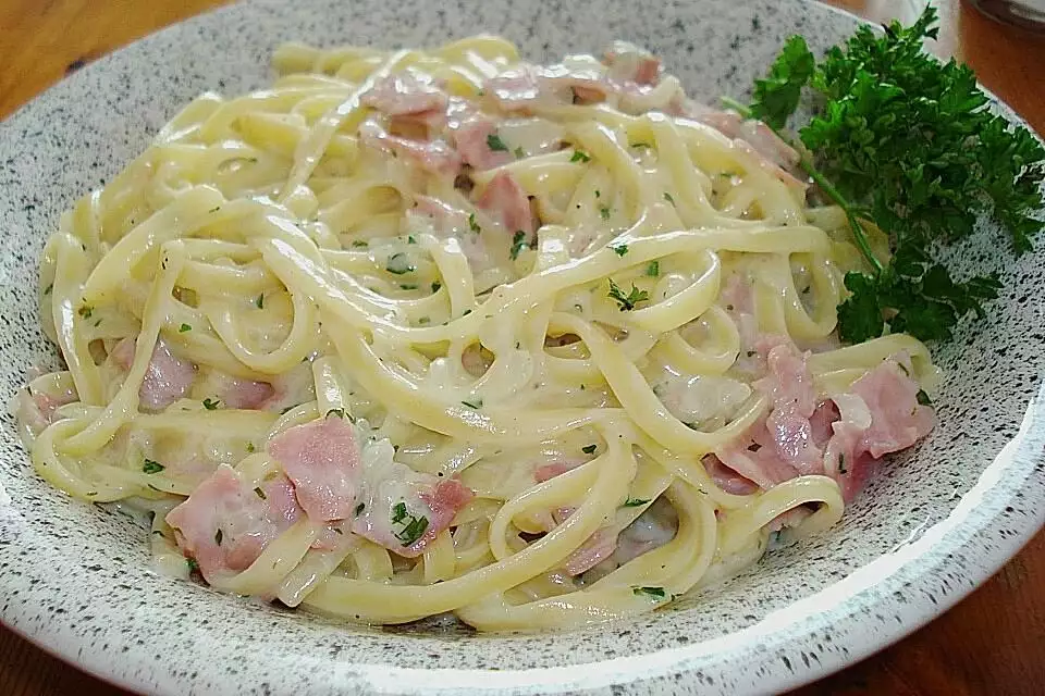 Spaghetti Carbonara light