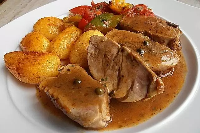 Schweinemedaillons in Pfefferrahmsauce