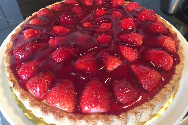 Erdbeer Pudding Kuchen