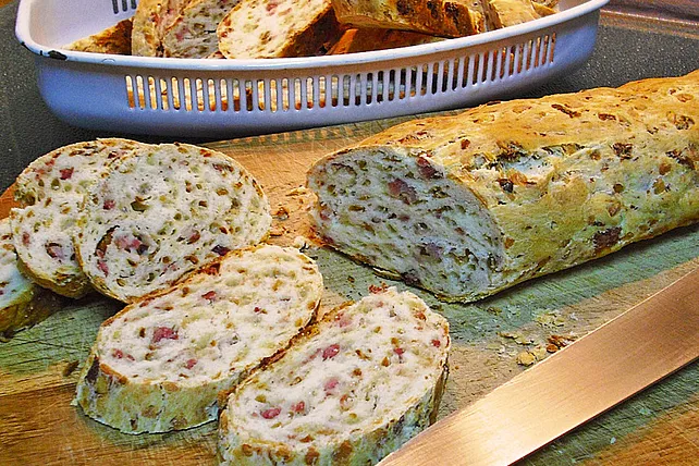 Zwiebel Käse Schinken Brot