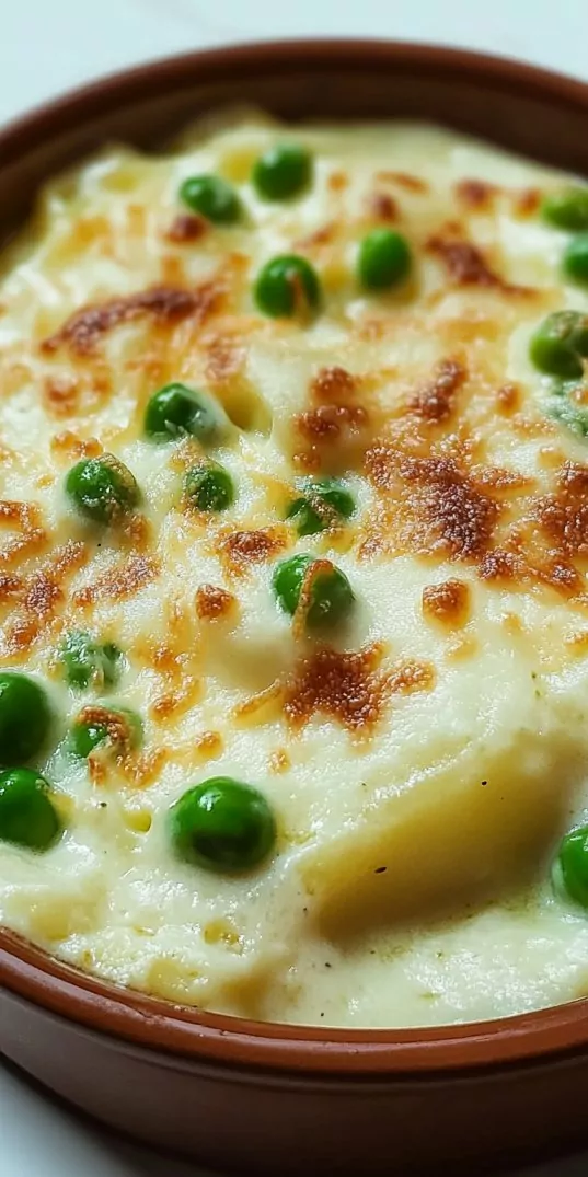 Creamed Potatoes and Peas Recipe