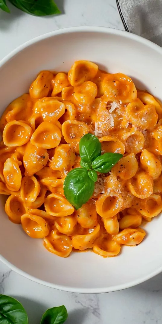 Orecchiette with Spicy Vodka Cream Sauce