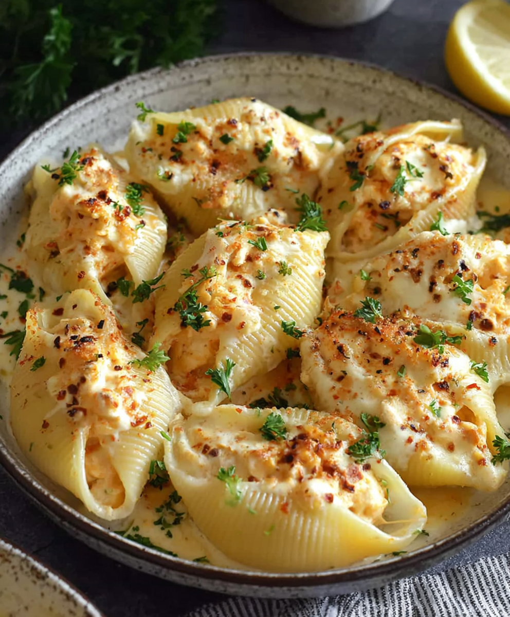 Cajun Chicken Alfredo Shells