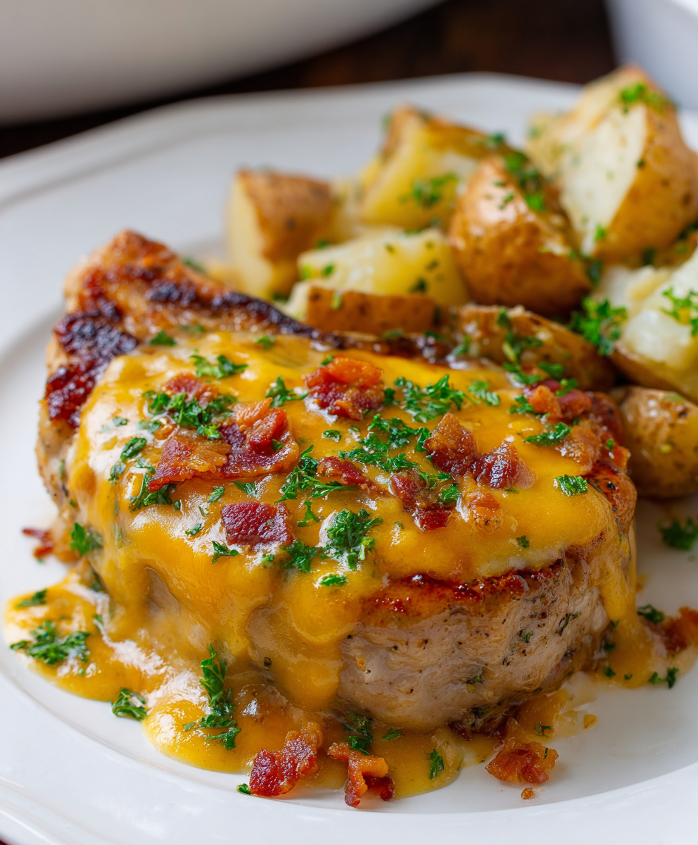 Smothered Pork Chops & Potatoes