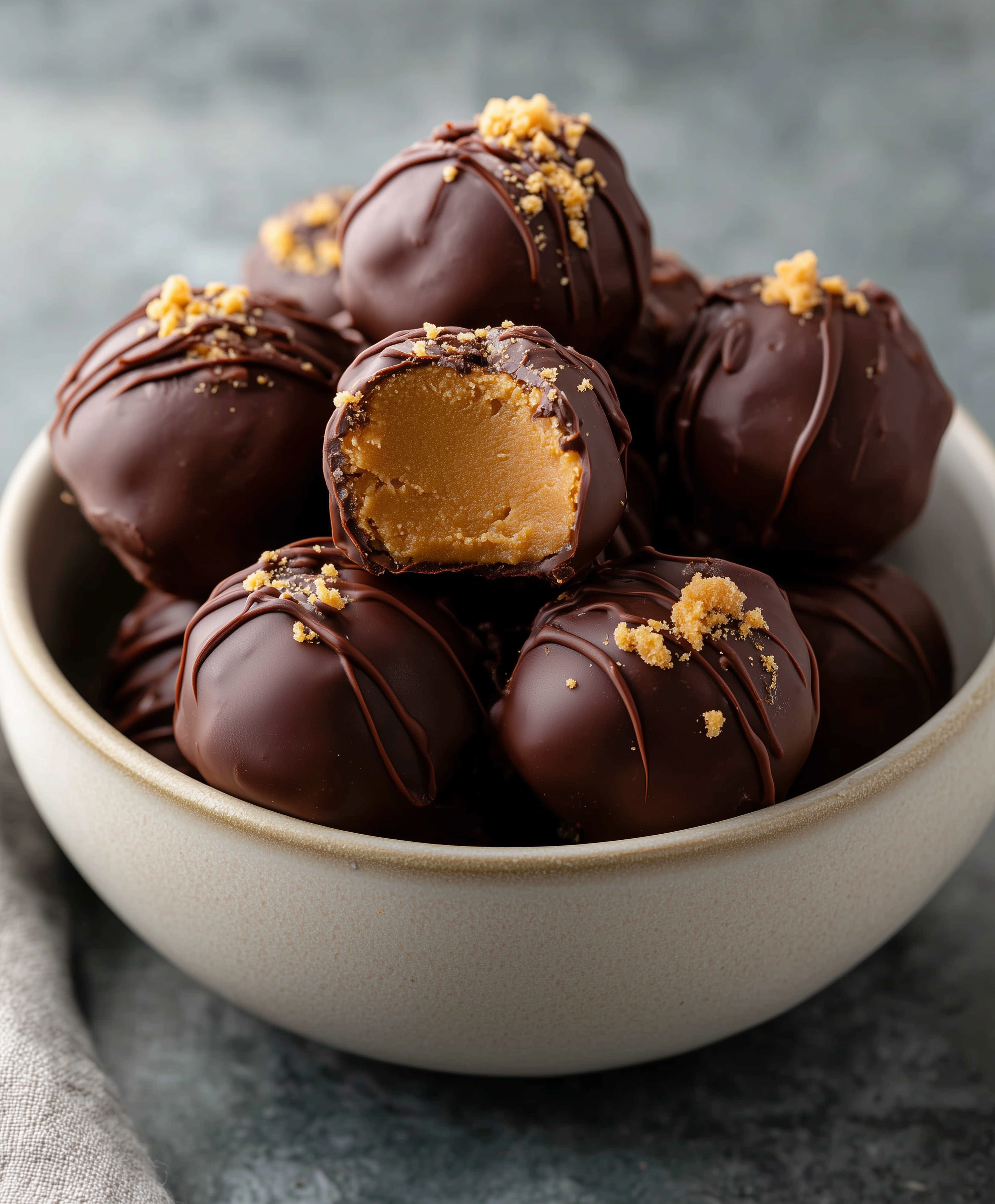 Chocolate Dipped Peanut Butter Bites