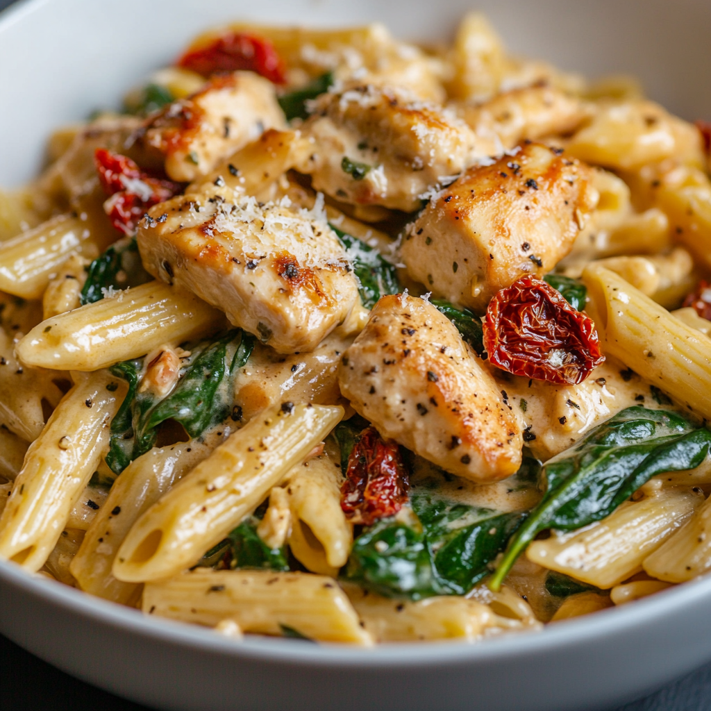 Creamy Tuscan Chicken Pasta Recipe