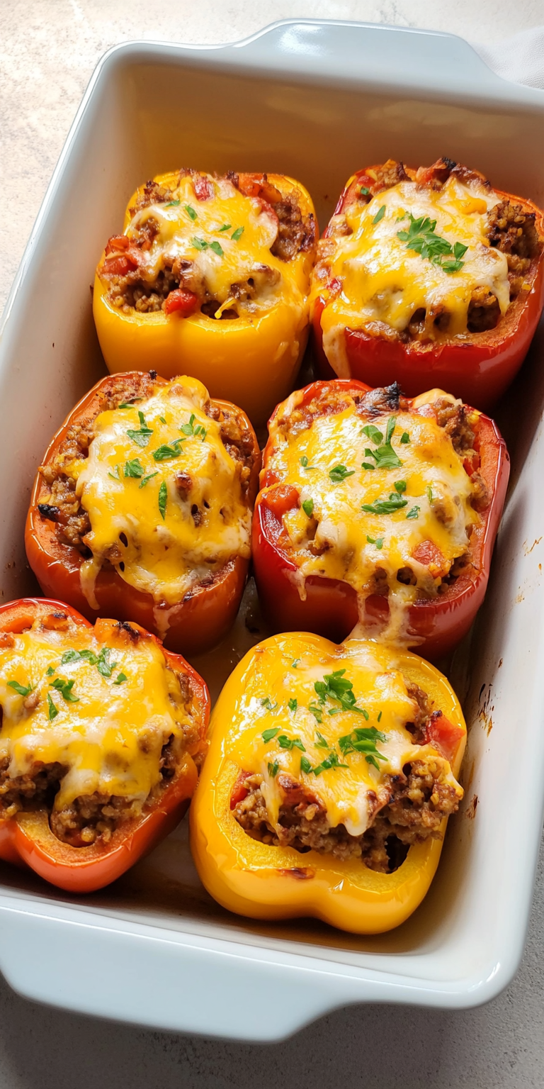 Ground Beef Stuffed Peppers Recipe