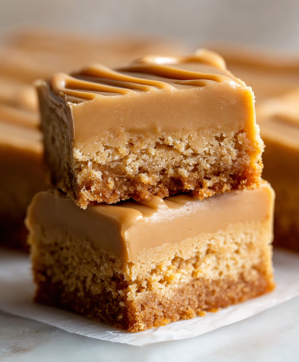 Soft Peanut Butter Frosted Bars