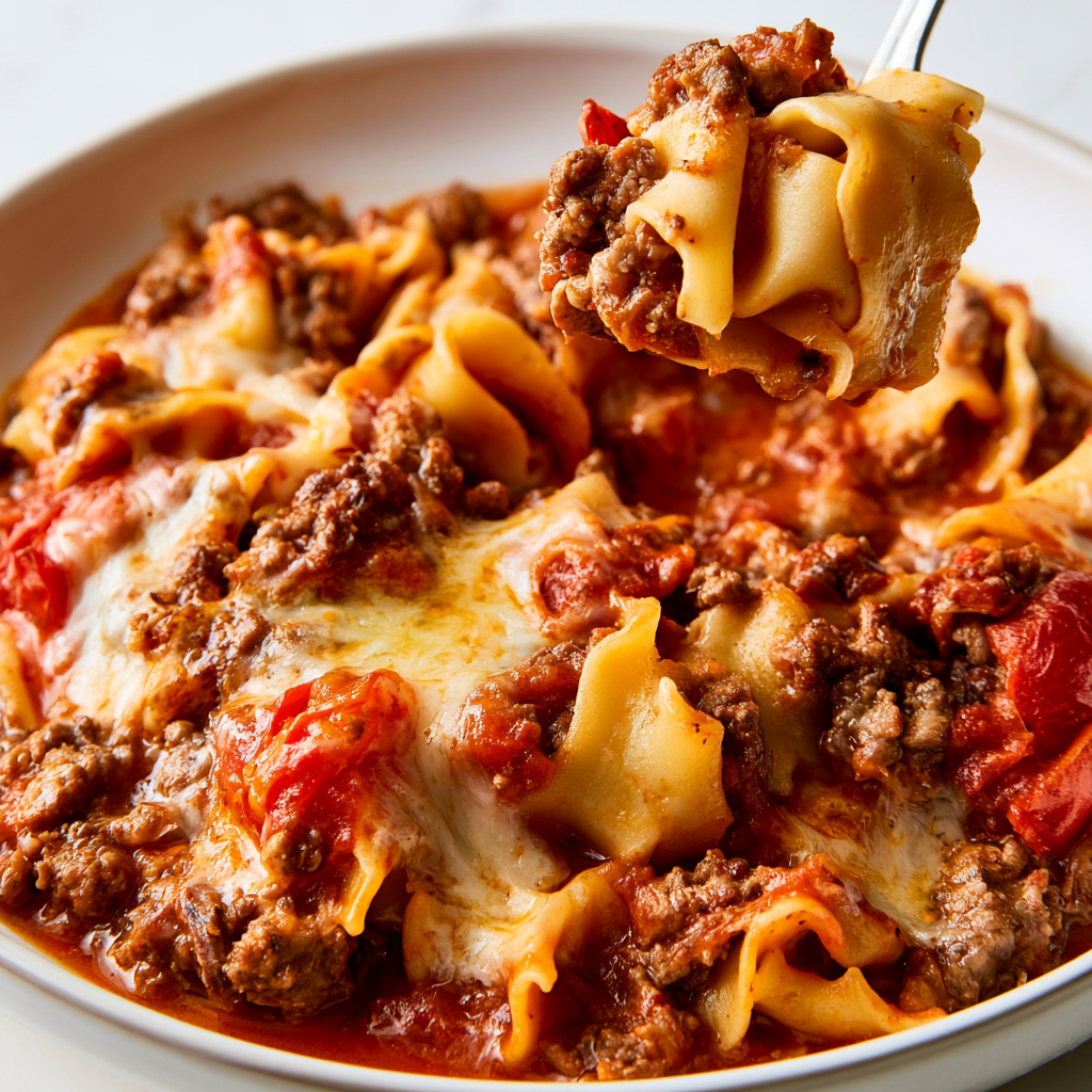 Cheesy Beef Noodle Casserole