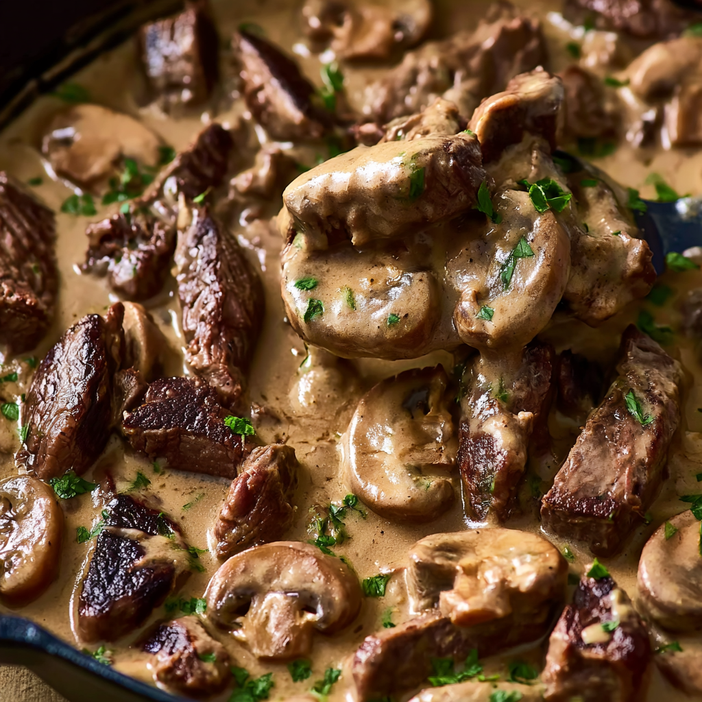 Creamy Sirloin Stroganoff with Mushrooms