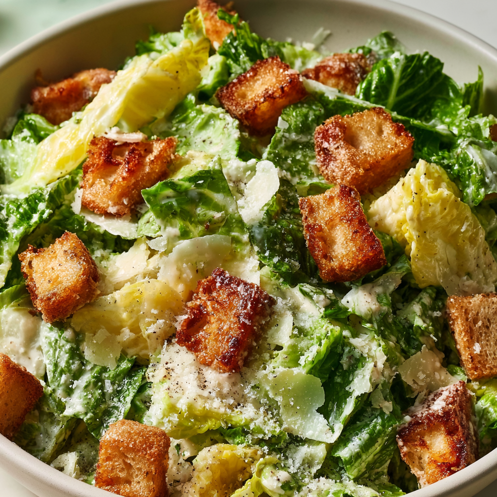 Classic Caesar Salad with Croutons