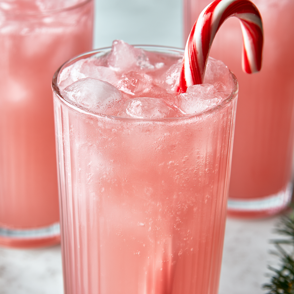 Christmas Peppermint Cranberry Drinks
