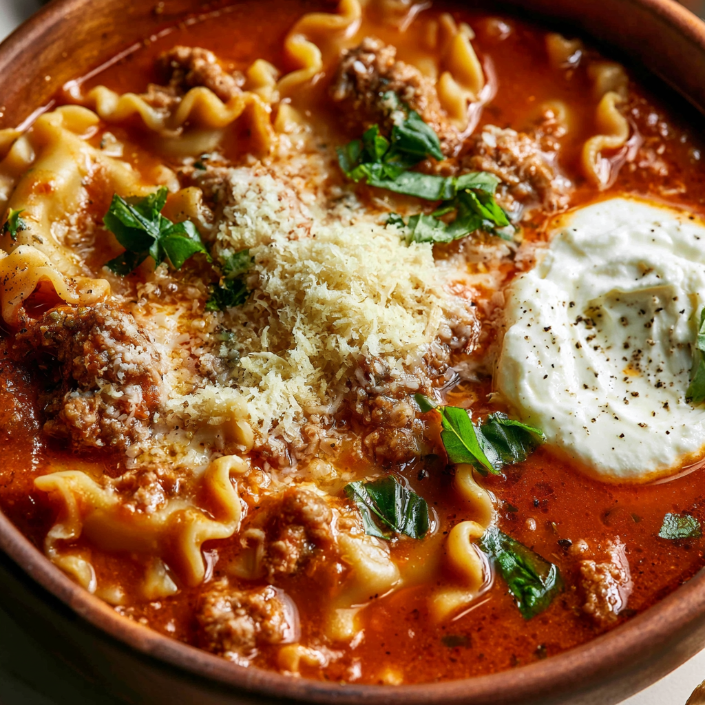 Hearty Italian Lasagna Soup
