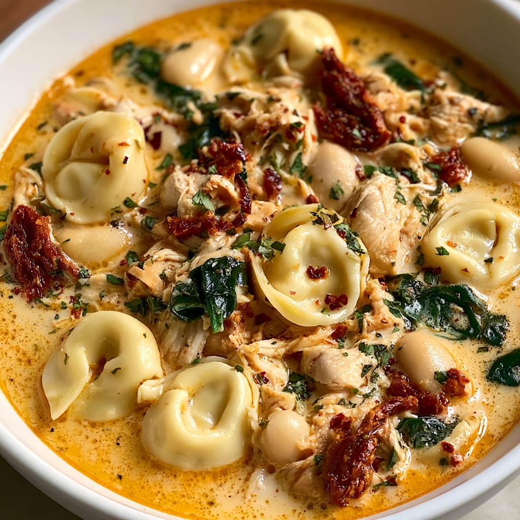 Marry Me Chicken Tortellini Soup