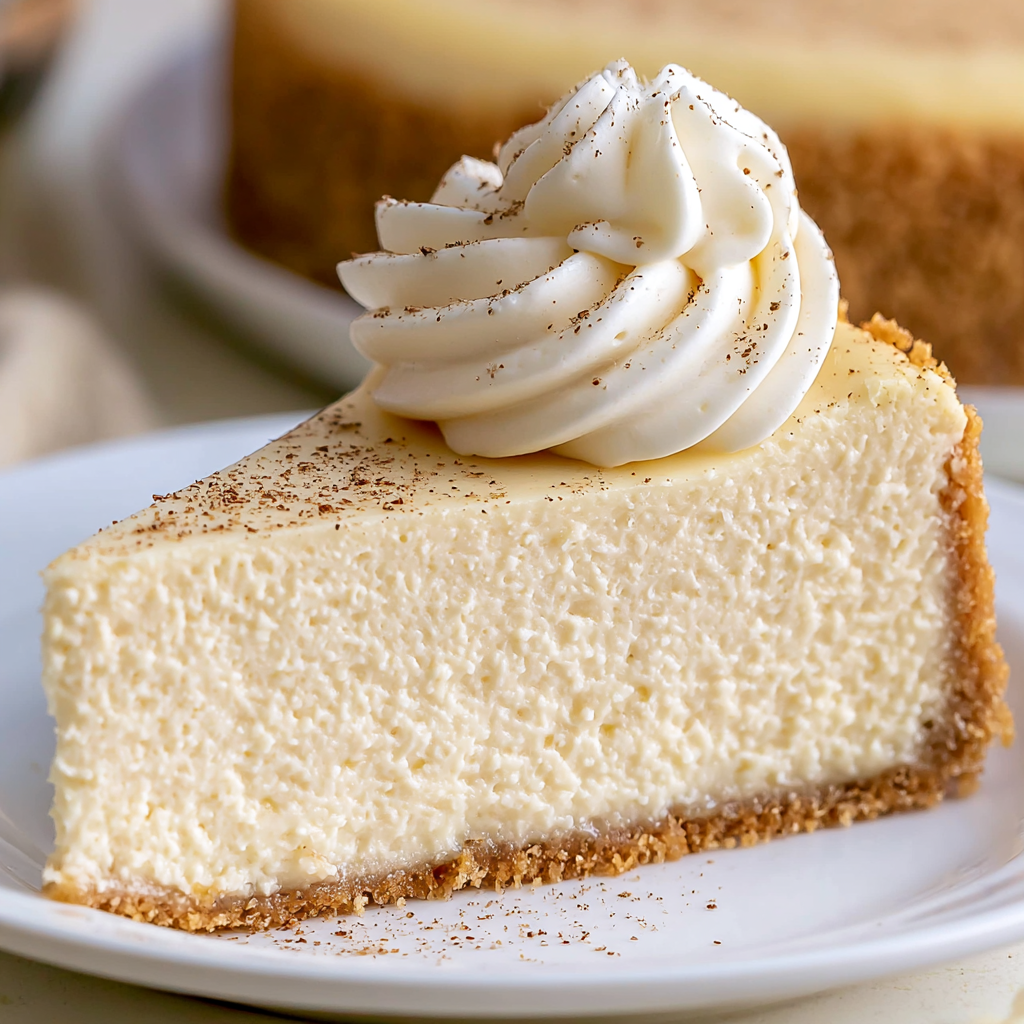 Creamy Nutmeg Eggnog Cheesecake