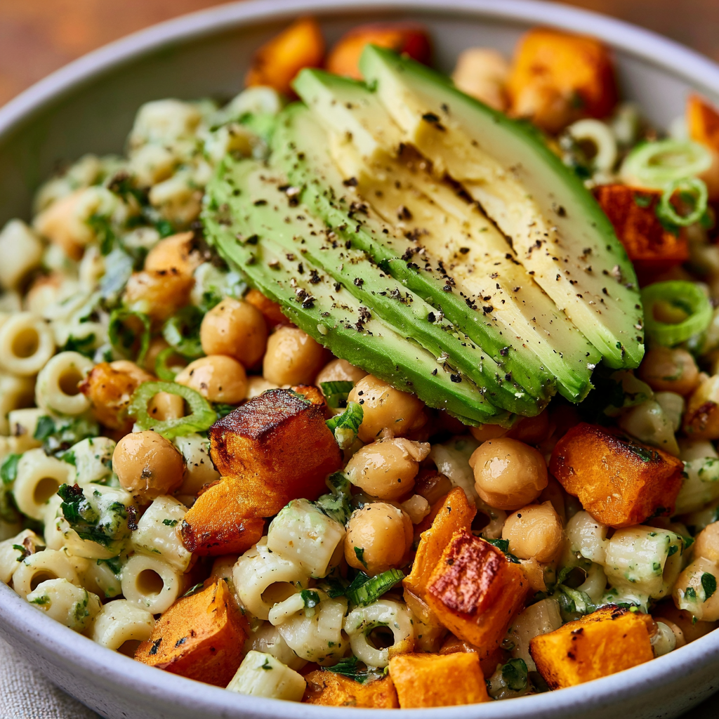 Smoky Sweet Potato Pasta Salad