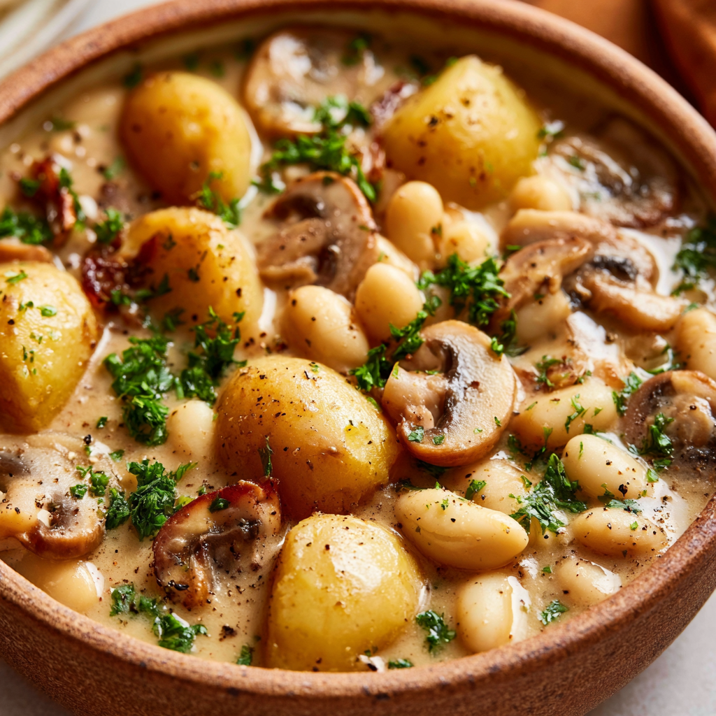 Creamy White Bean Mushroom Stew